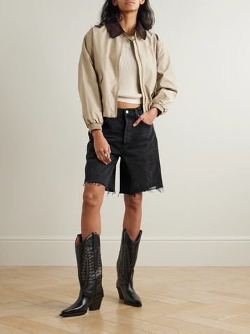 Agolde Indra distressed denim shorts