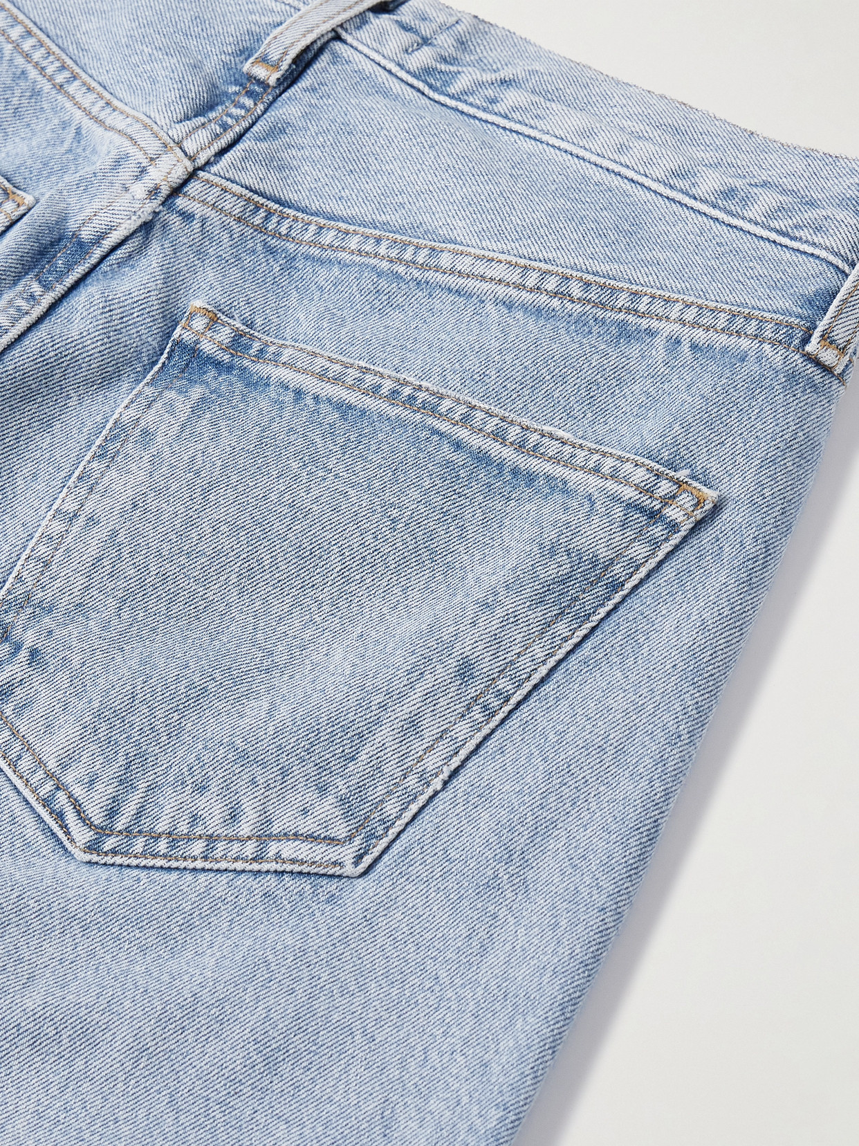 Agolde '90s Distressed Mid-rise Straight-leg Jeans In Blue