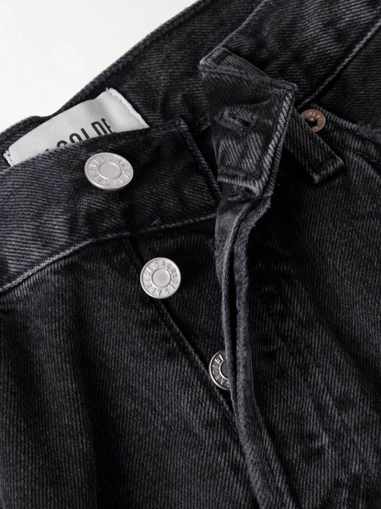 Agolde Black 90s Pinch Waist High Rise Straight Jeans In Black
