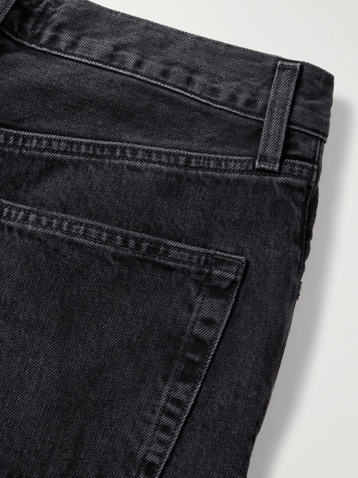 Agolde Black 90s Pinch Waist High Rise Straight Jeans In Black