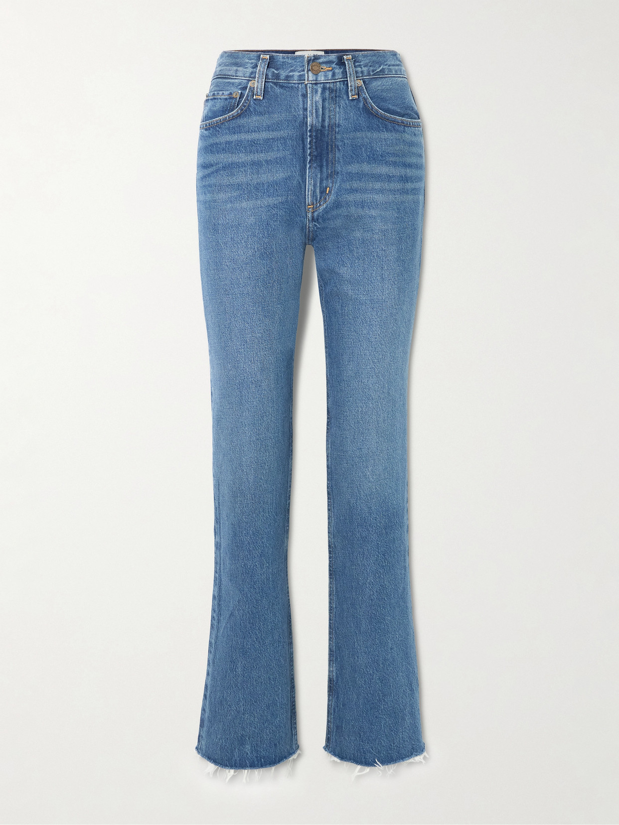 Agolde Leena High-rise Bootcut Jeans In Blue