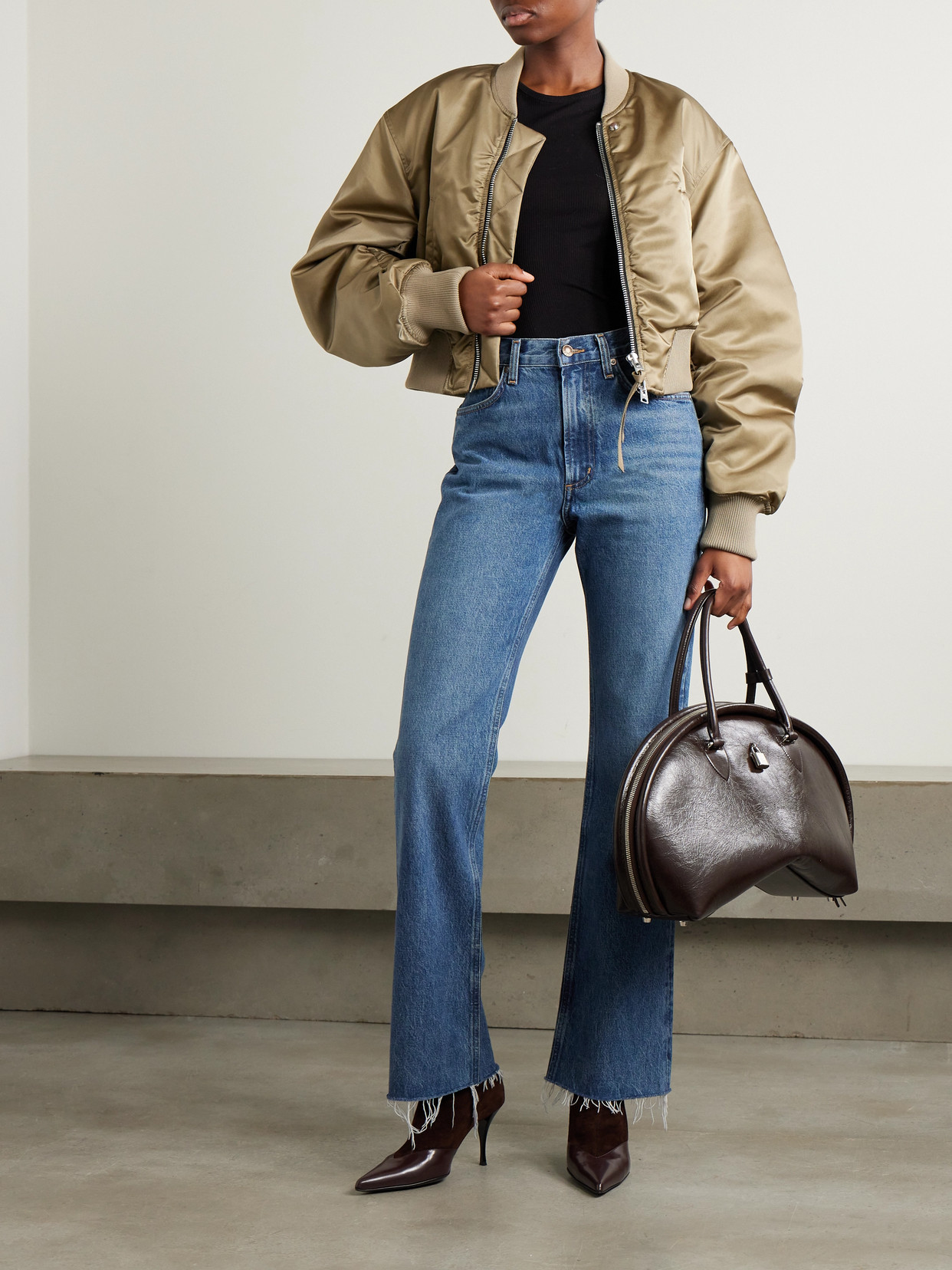Agolde Leena High-rise Bootcut Jeans In Blue