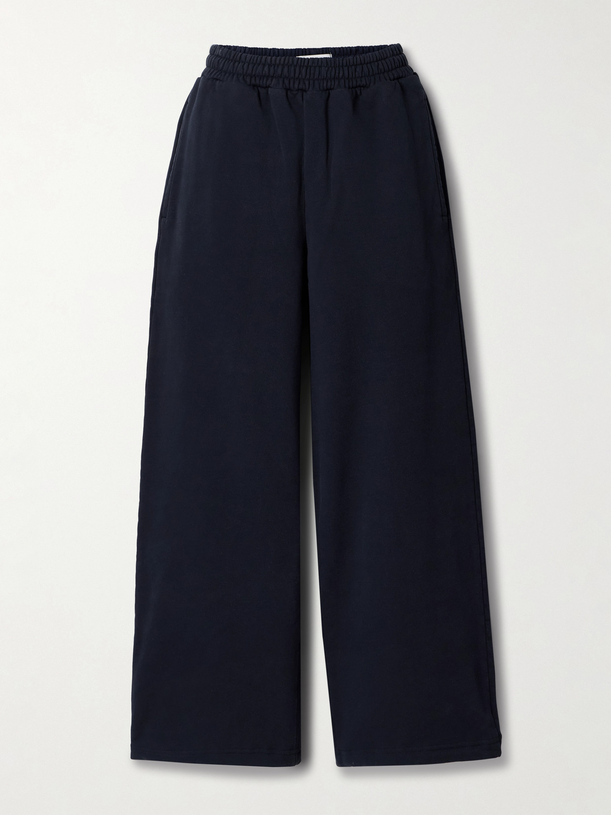 Agolde Elliot Cotton-jersey Track Pants In Blue