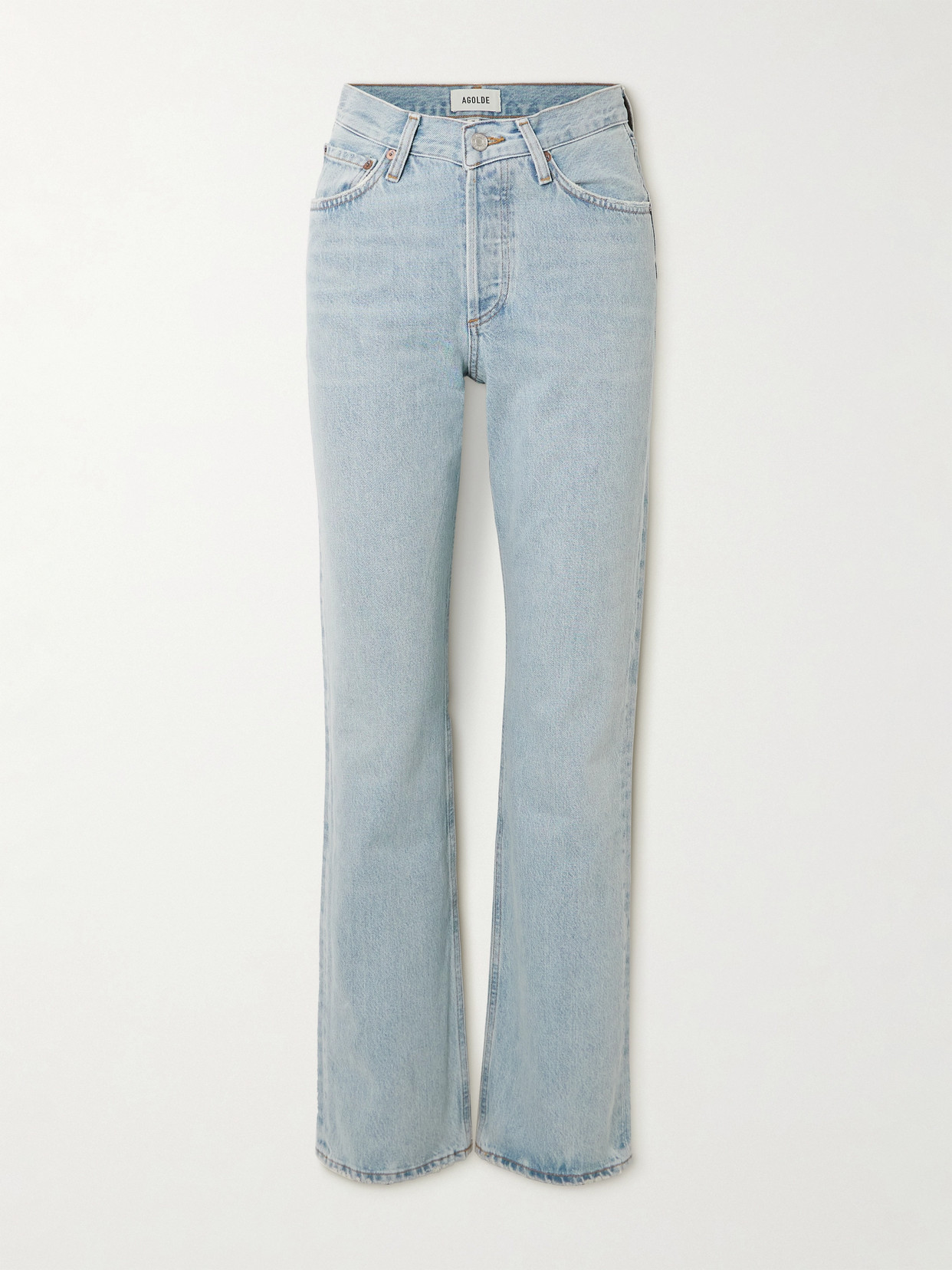 Agolde Kelly High-rise Straight-leg Jeans In Blue