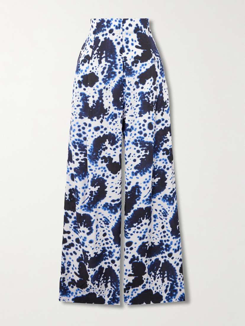 Dries Van Noten Printed Twill Wide-leg Pants - x small