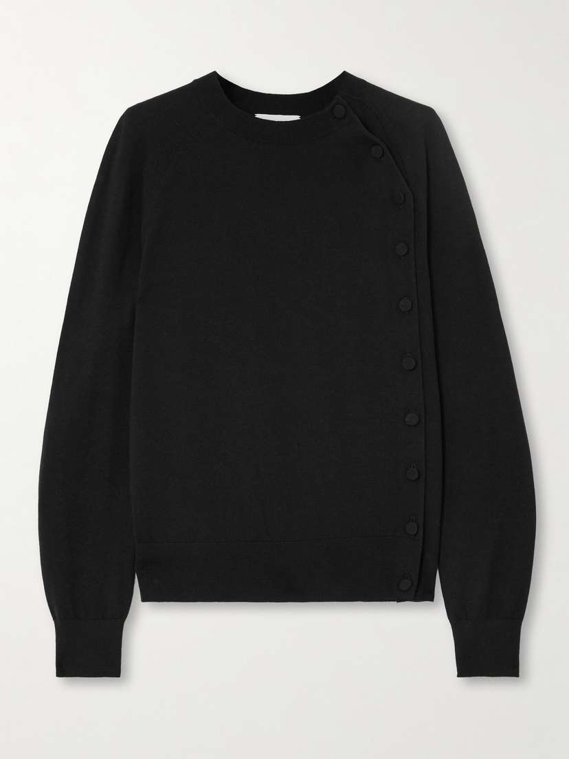 Dries Van Noten Asymmetric Merino Wool Cardigan