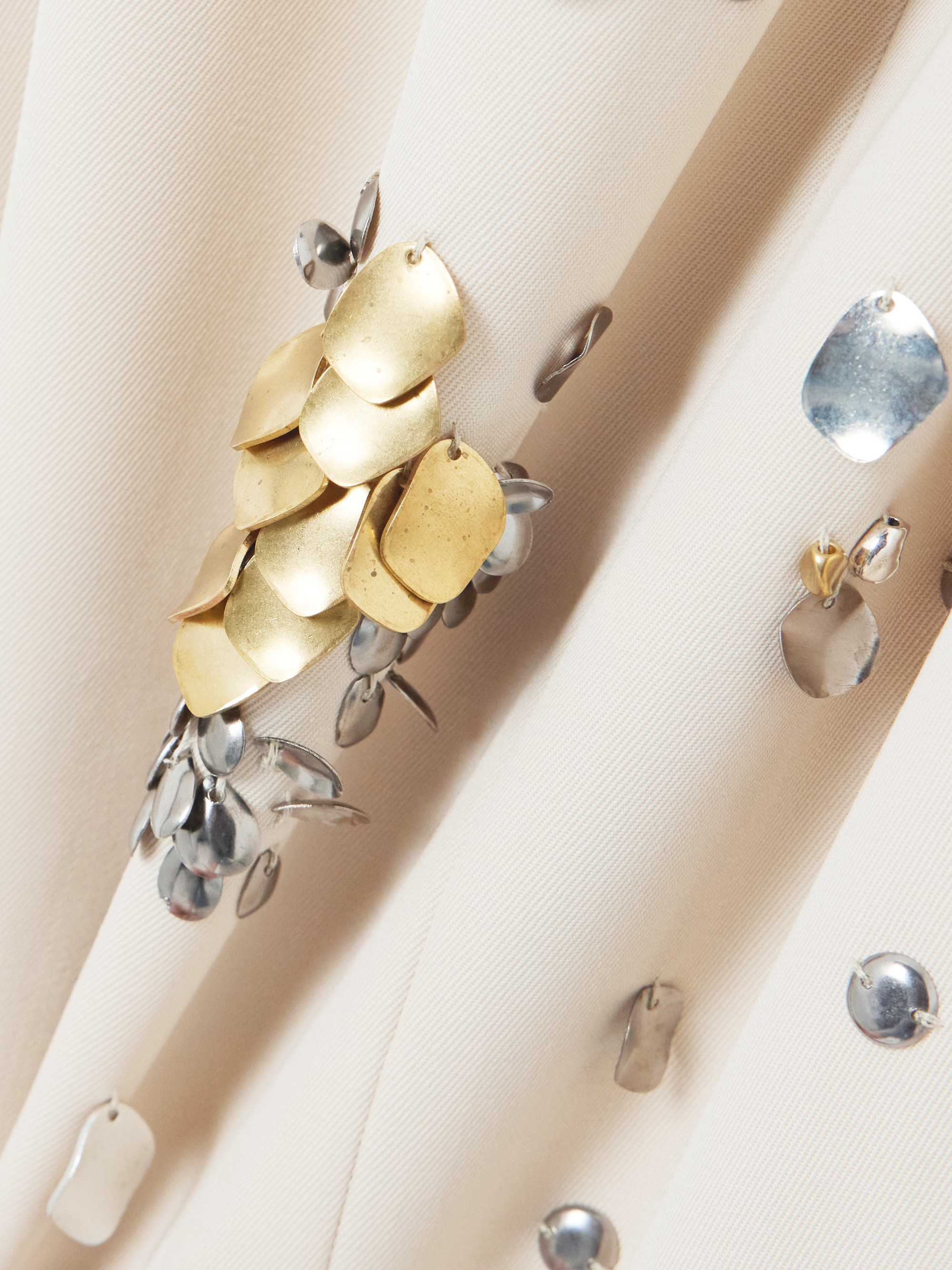 Dries Van Noten Embellished wool-twill wide-leg pants