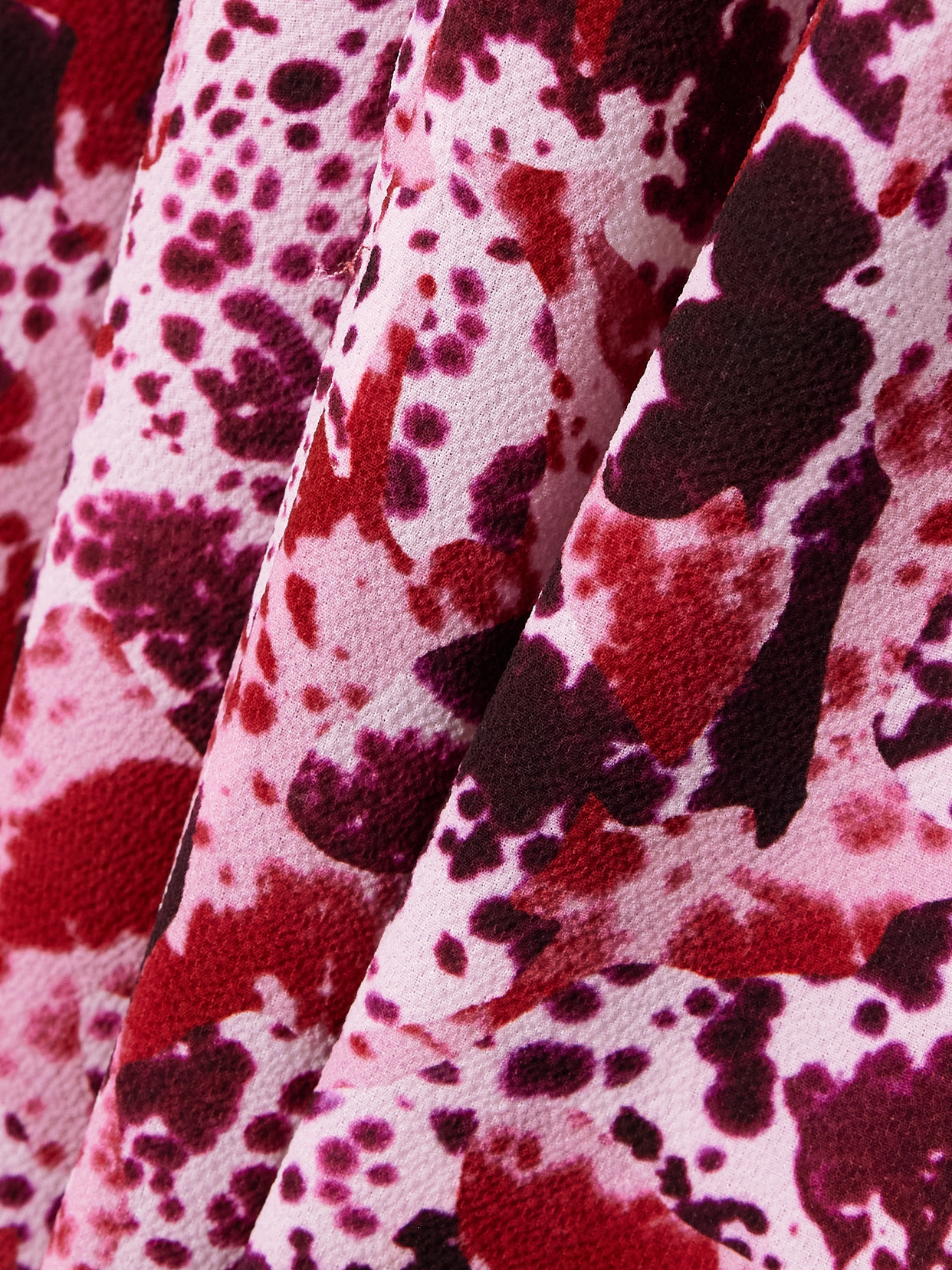 Shop Dries Van Noten Gathered Printed Crepe Midi Dress In Pink