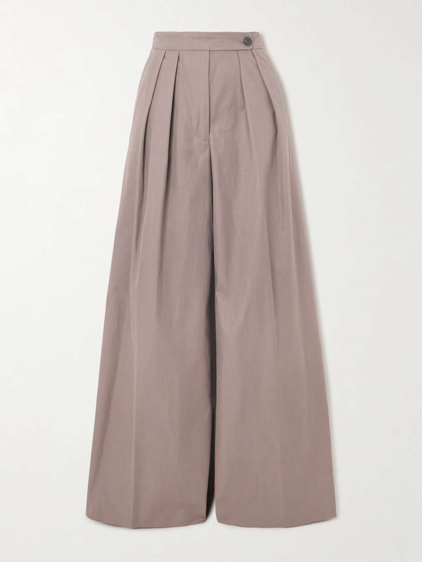 Dries Van Noten Pleated Cotton-twill Wide-leg Pants