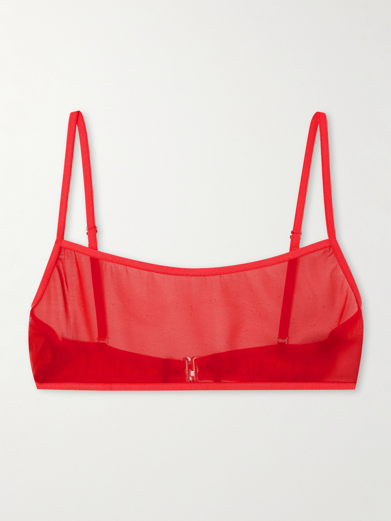 Shop Dries Van Noten Stretch-silk Bralette In Red