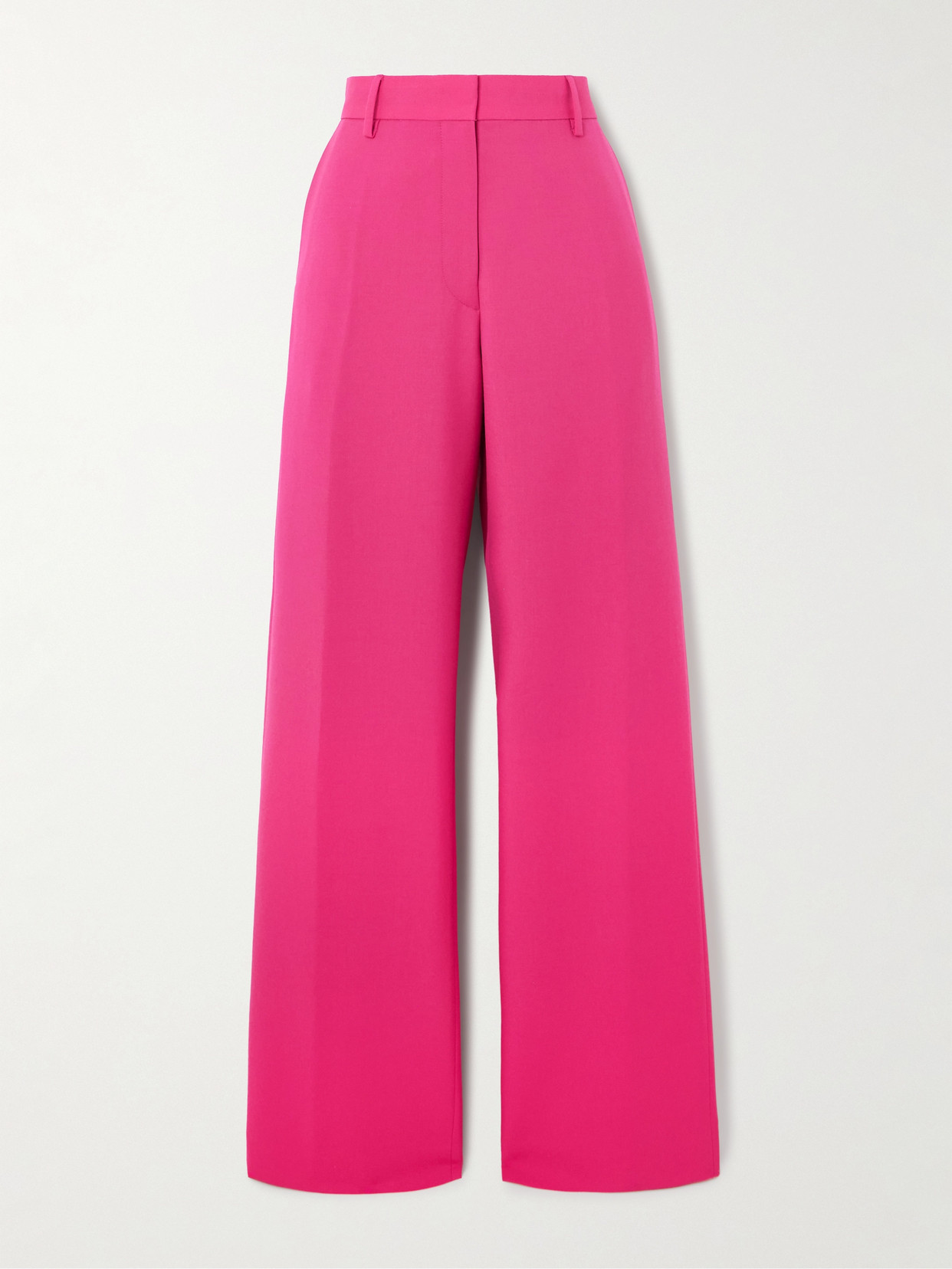 Dries Van Noten Wool And Mohair-blend Twill Straight-leg Pants In Pink