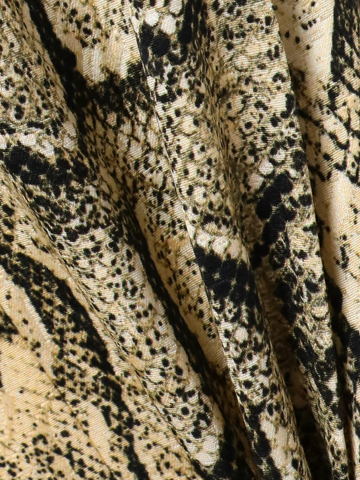 Dries Van Noten Pleated Snake-print Jersey Straight-leg Pants In Animal Print
