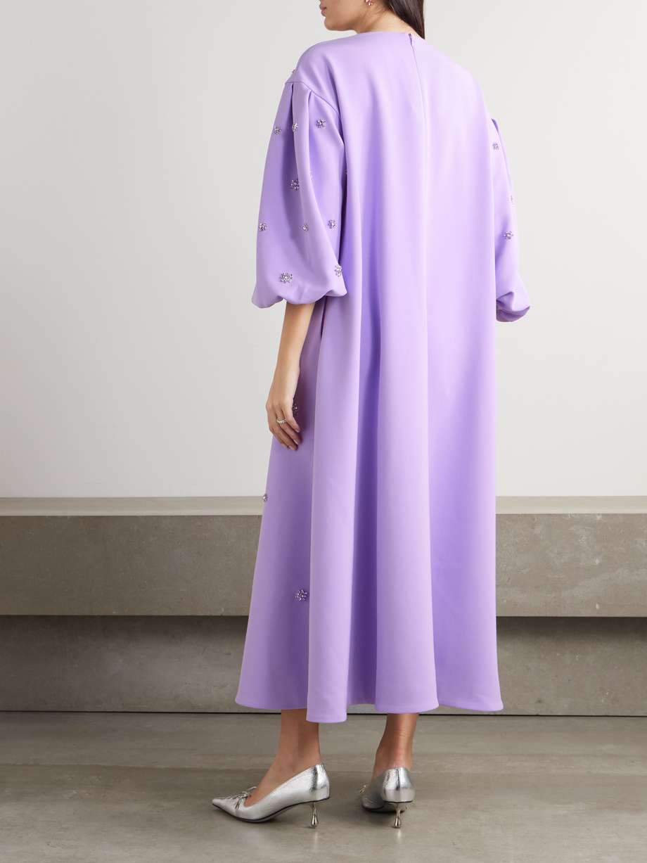 tilda embellished recycled-crepe gown
