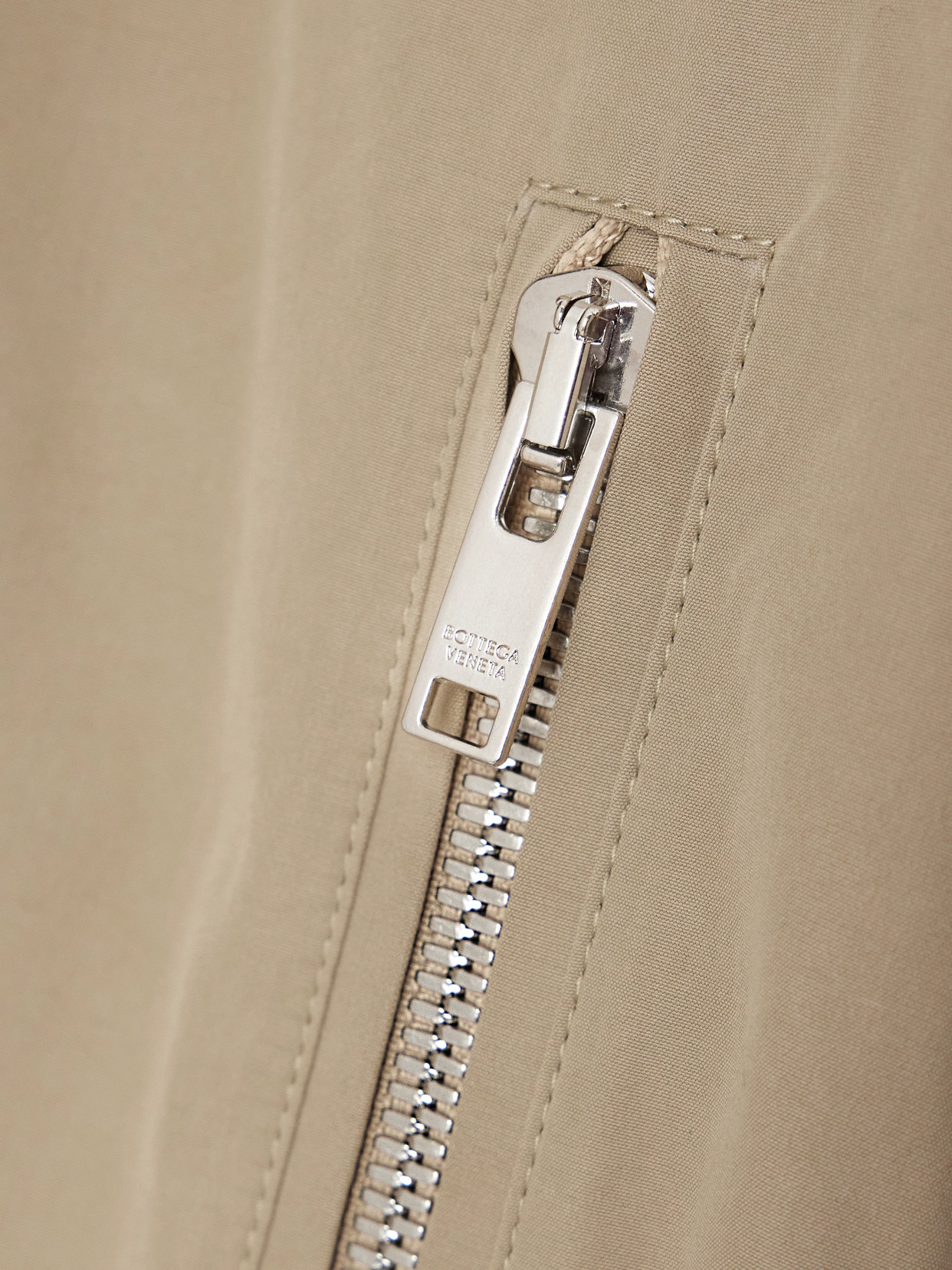 Bottega Veneta Cotton-blend Biker Jacket With Belt In Neutrals