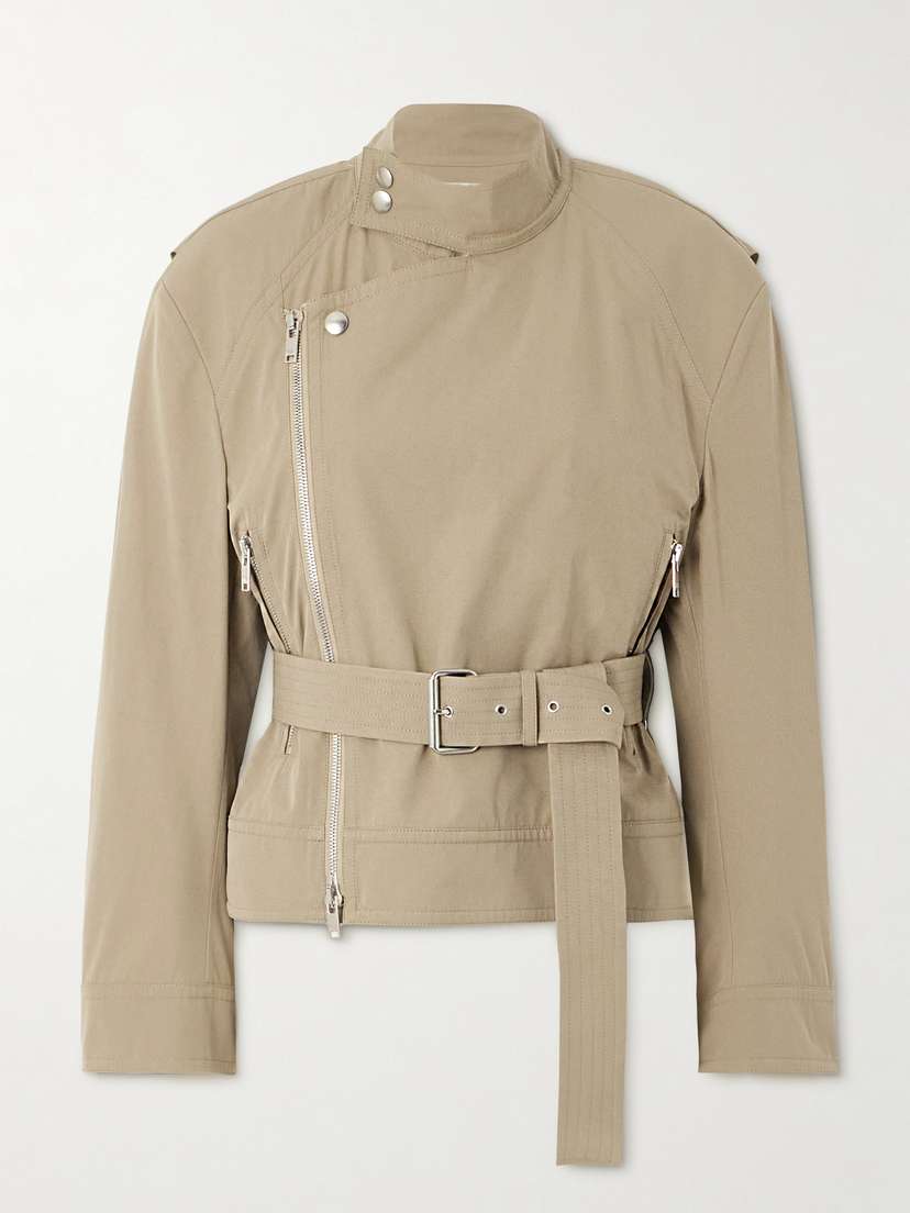 Bottega Veneta Belted Asymmetric Cotton-blend Jacket