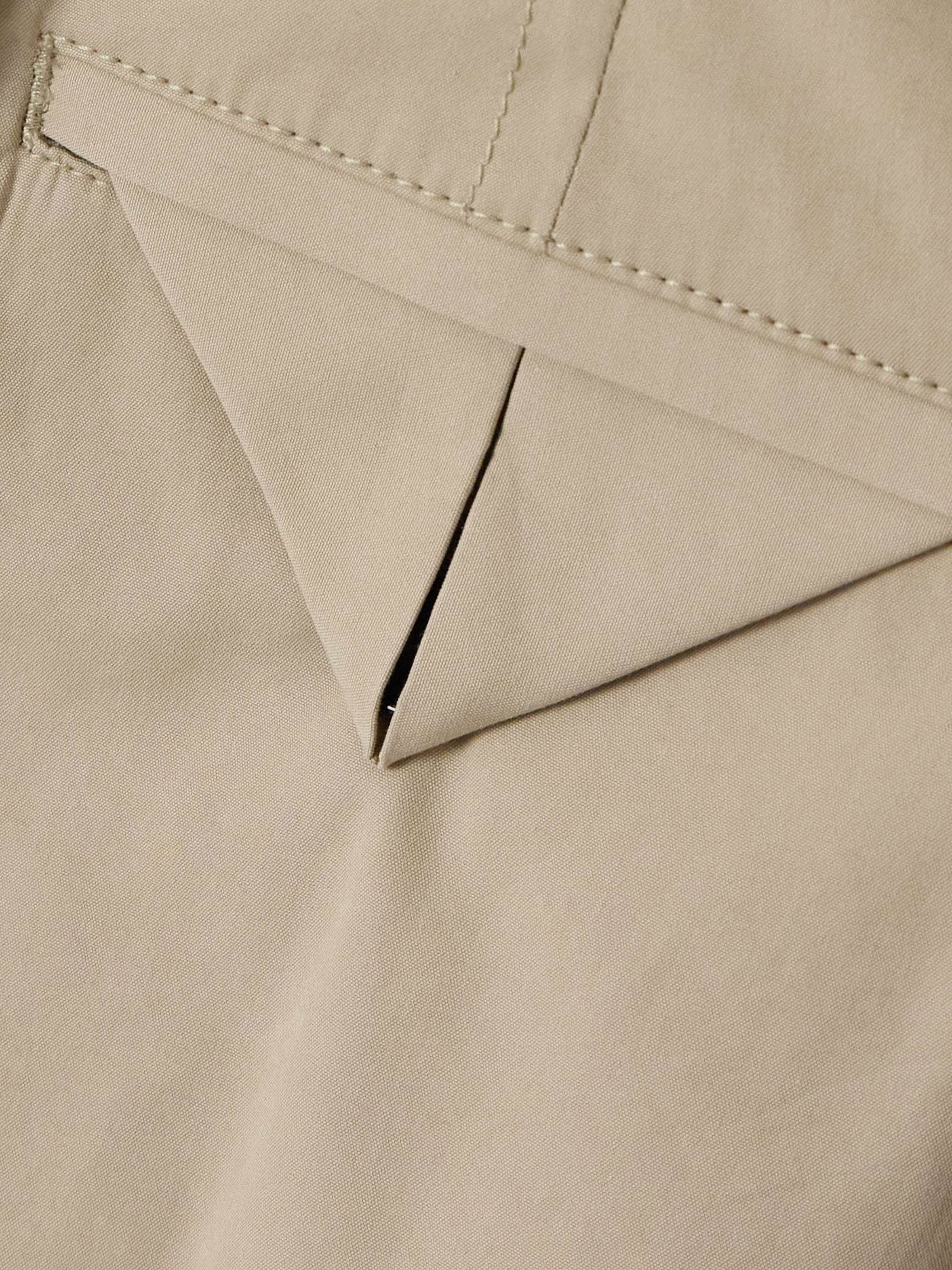 BOTTEGA VENETA Belted pleated cotton-blend straight-leg BOTTEGA VENETA Belted pleated cotton-blend straight-leg