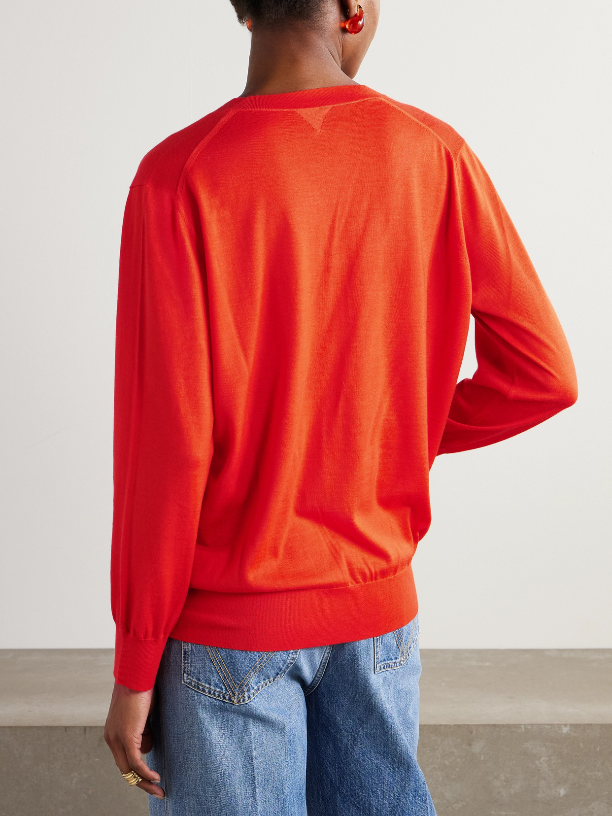 Shop Bottega Veneta Cashmere Sweater In Red