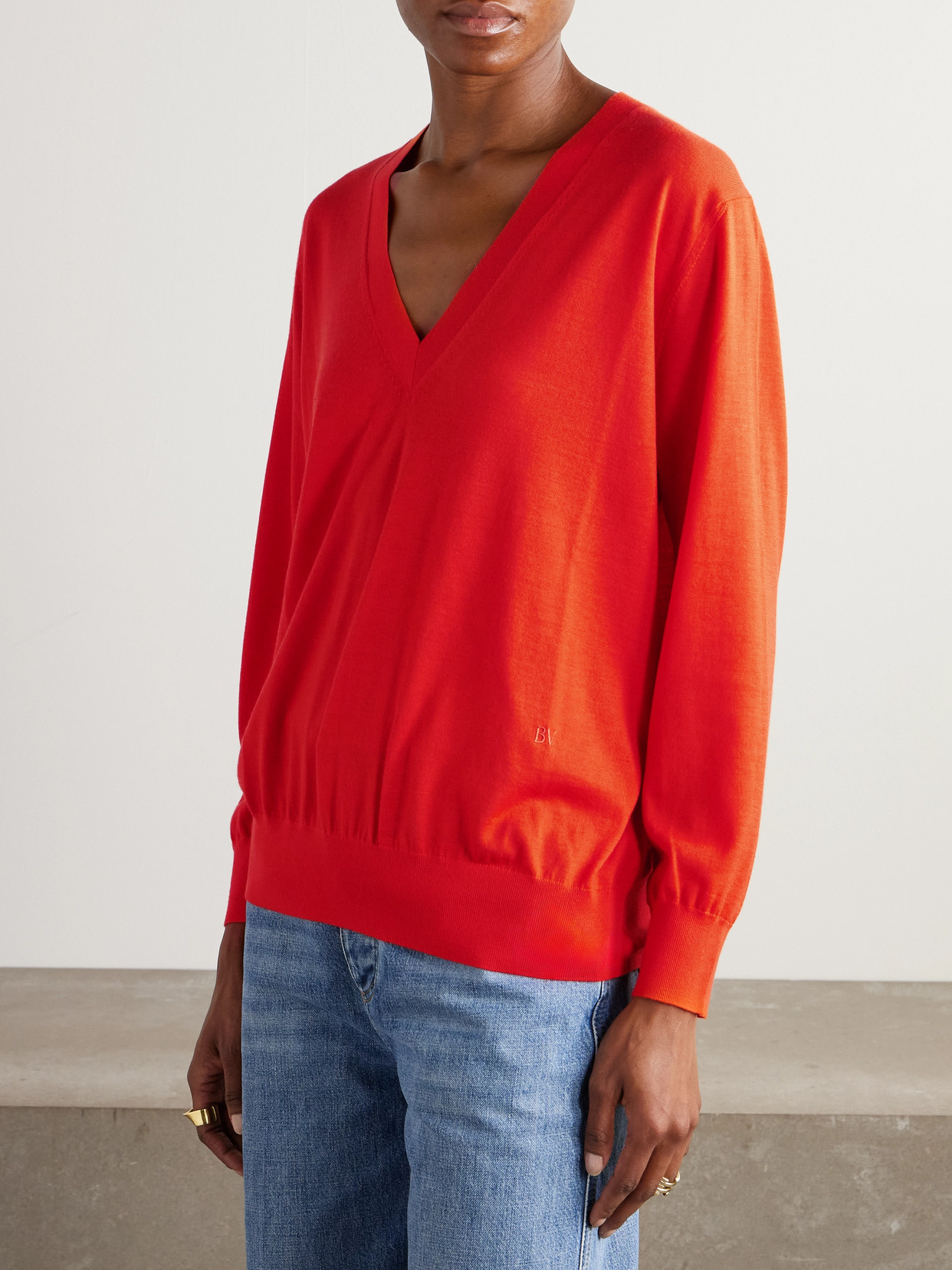 Shop Bottega Veneta Cashmere Sweater In Red