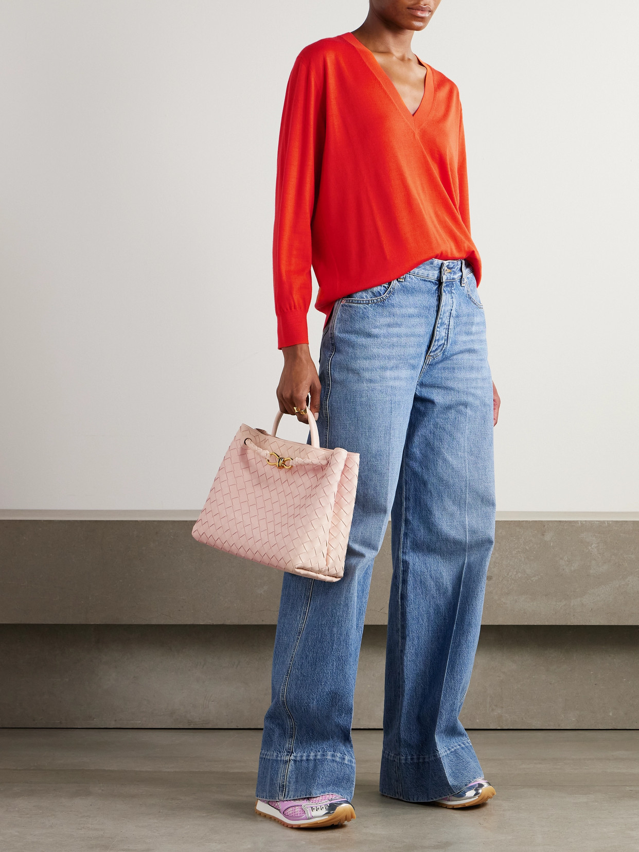 Shop Bottega Veneta Cashmere Sweater In Red