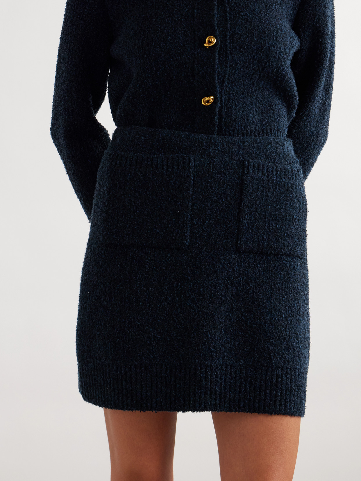 Wool-Blend Bouclé Mini Skirt