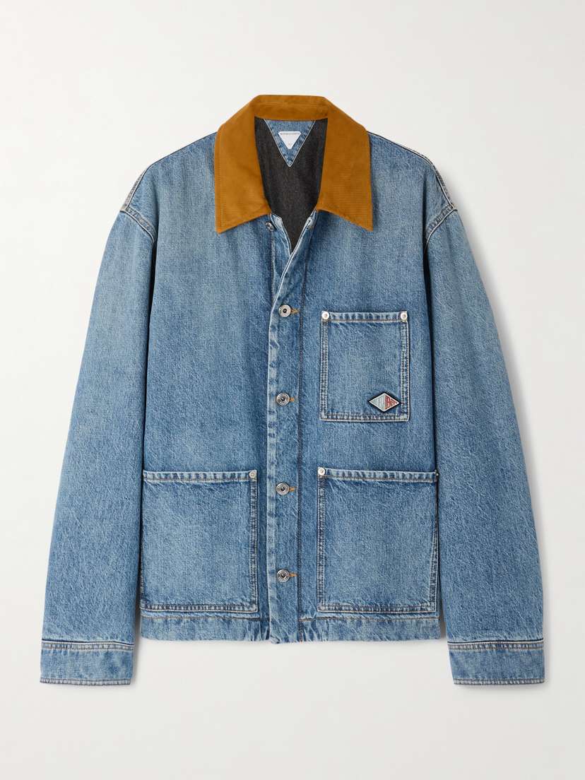 Bottega Veneta Appliquéd Suede-trimmed Denim Jacket