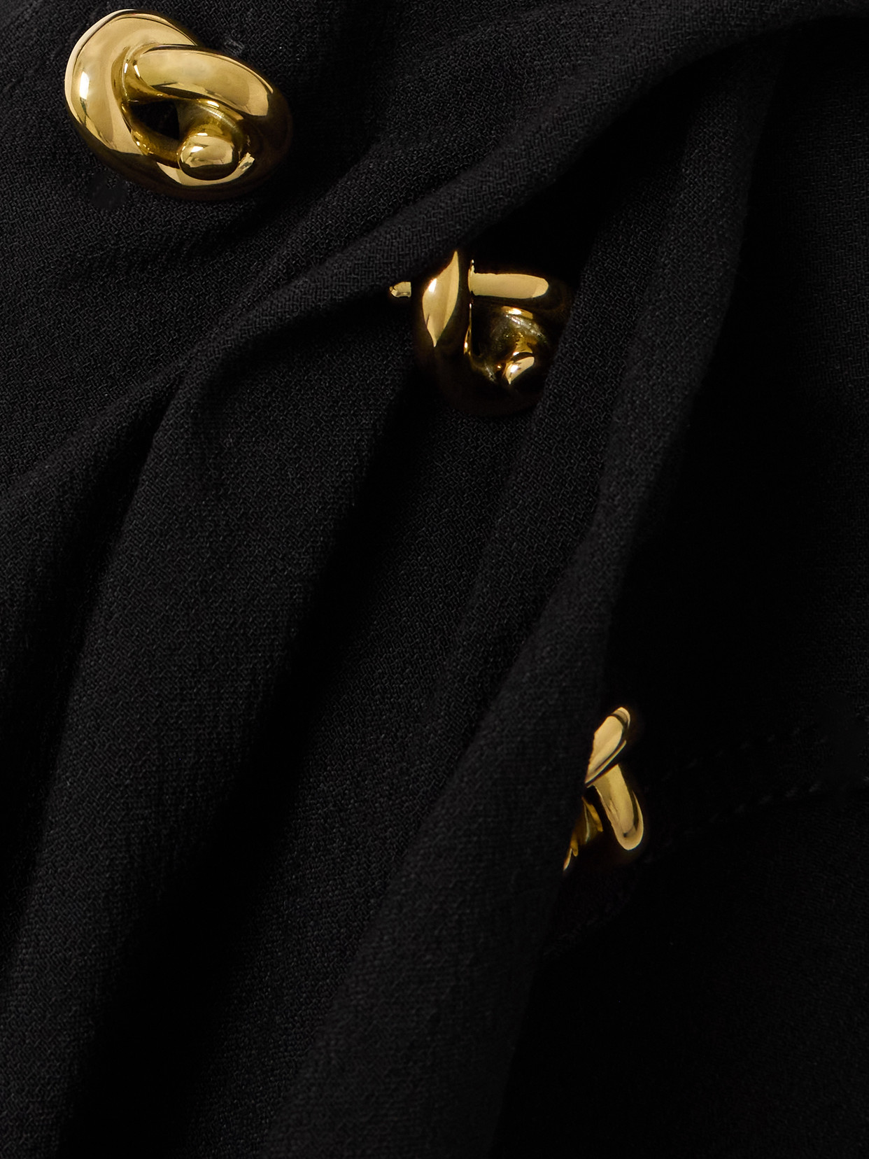 BOTTEGA VENETA CAPE-EFFECT EMBELLISHED ONE-SHOULDER CREPE MIDI DRESS