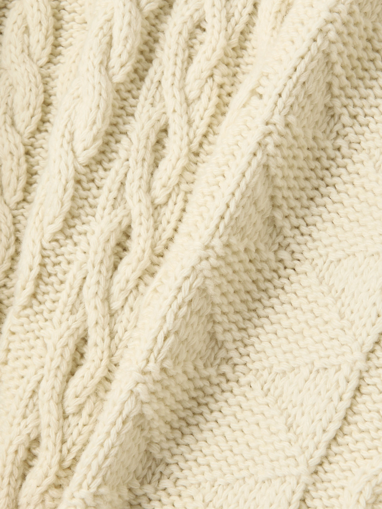 Bottega Veneta Pullover Aus Aran-cable-wolle In Cream