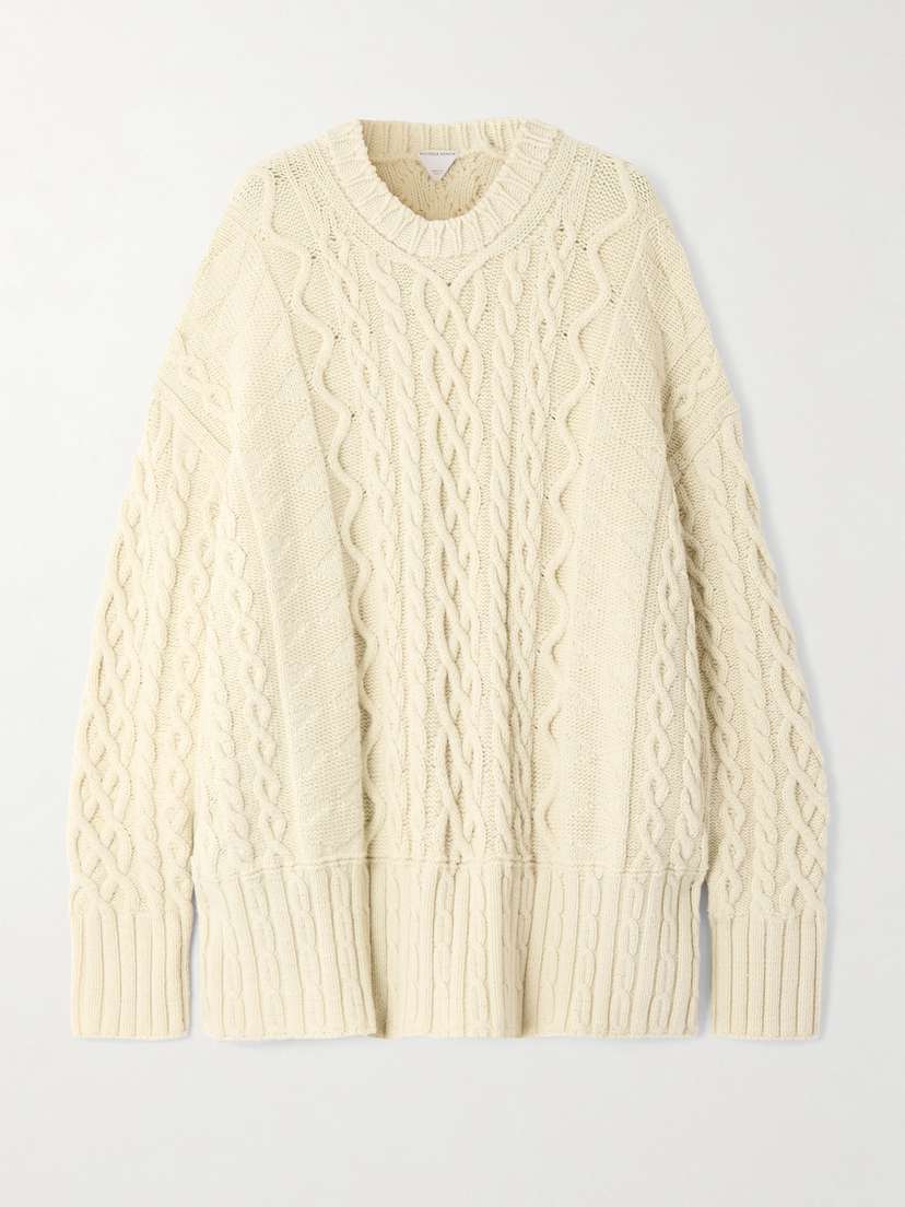 Bottega Veneta Oversized Cable-knit Wool Sweater