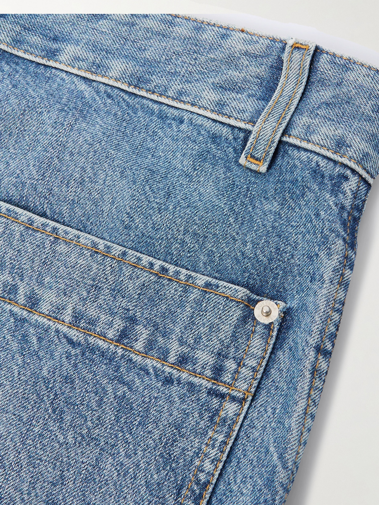 Cropped High-Rise Straight-Leg Jeans