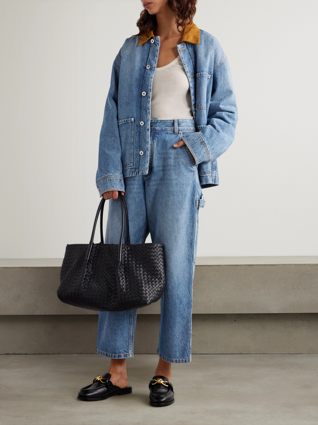 Cropped High-Rise Straight-Leg Jeans