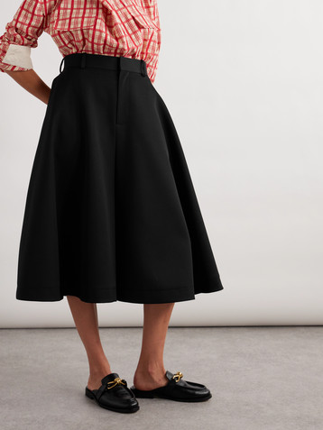 Bottega Veneta Grain de poudre wool midi skirt
