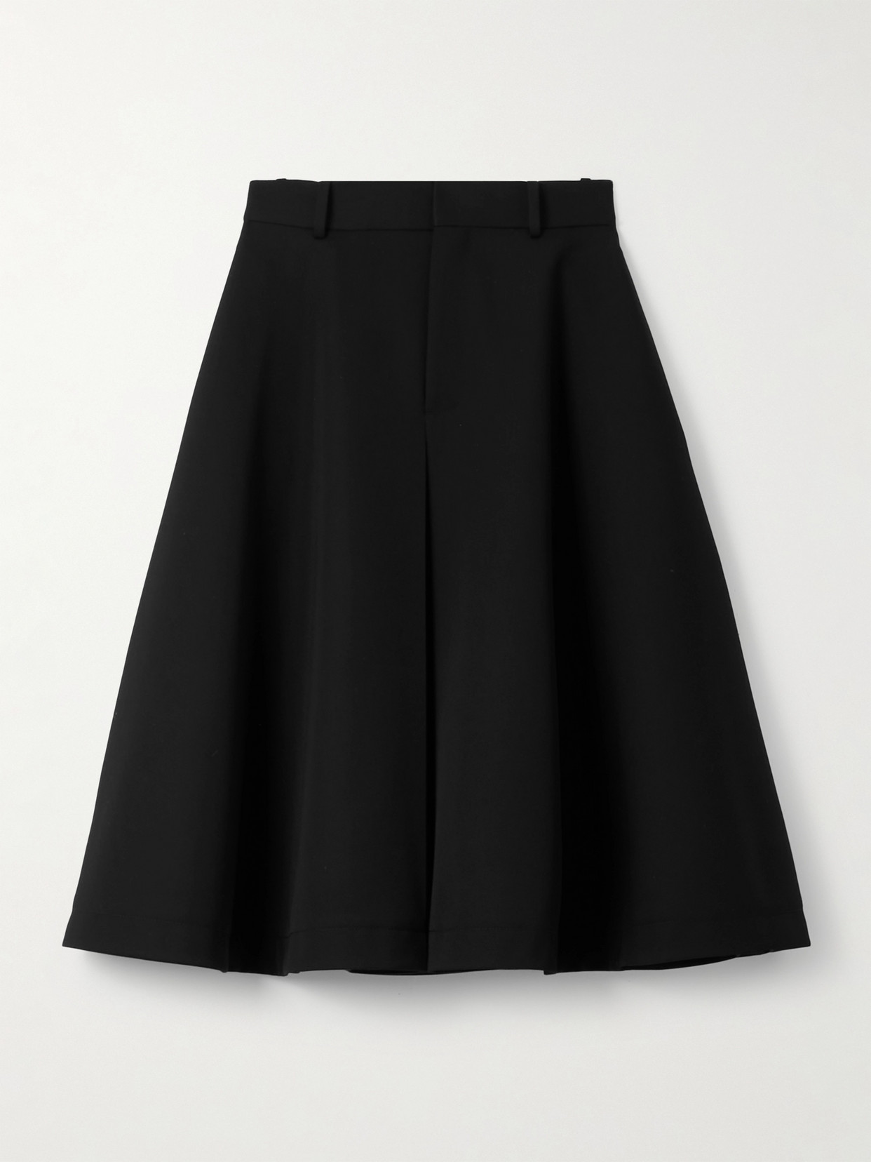 Bottega Veneta - Grain De Poudre Wool Midi Skirt - Black