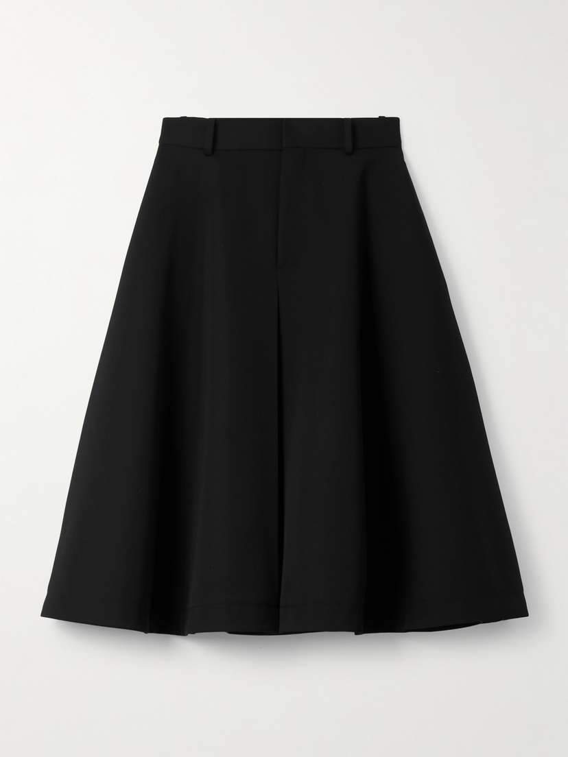 Bottega Veneta Grain De Poudre Wool Midi Skirt