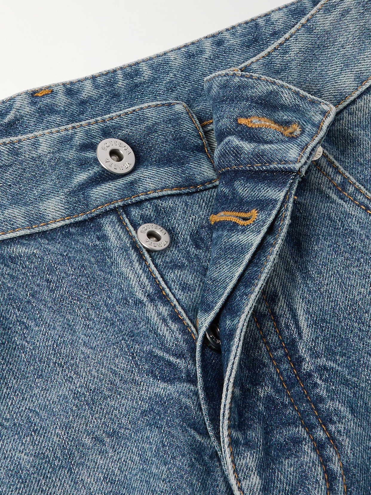 Shop Bottega Veneta High-rise Straight-leg Jeans In Blue