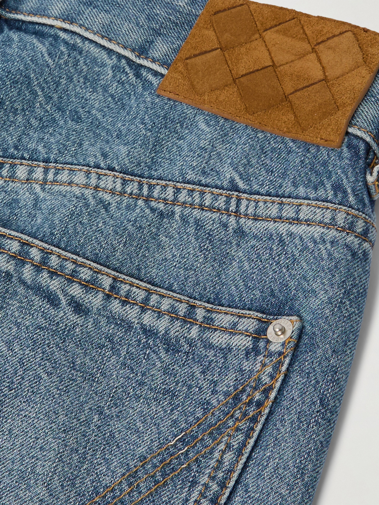 Shop Bottega Veneta High-rise Straight-leg Jeans In Blue