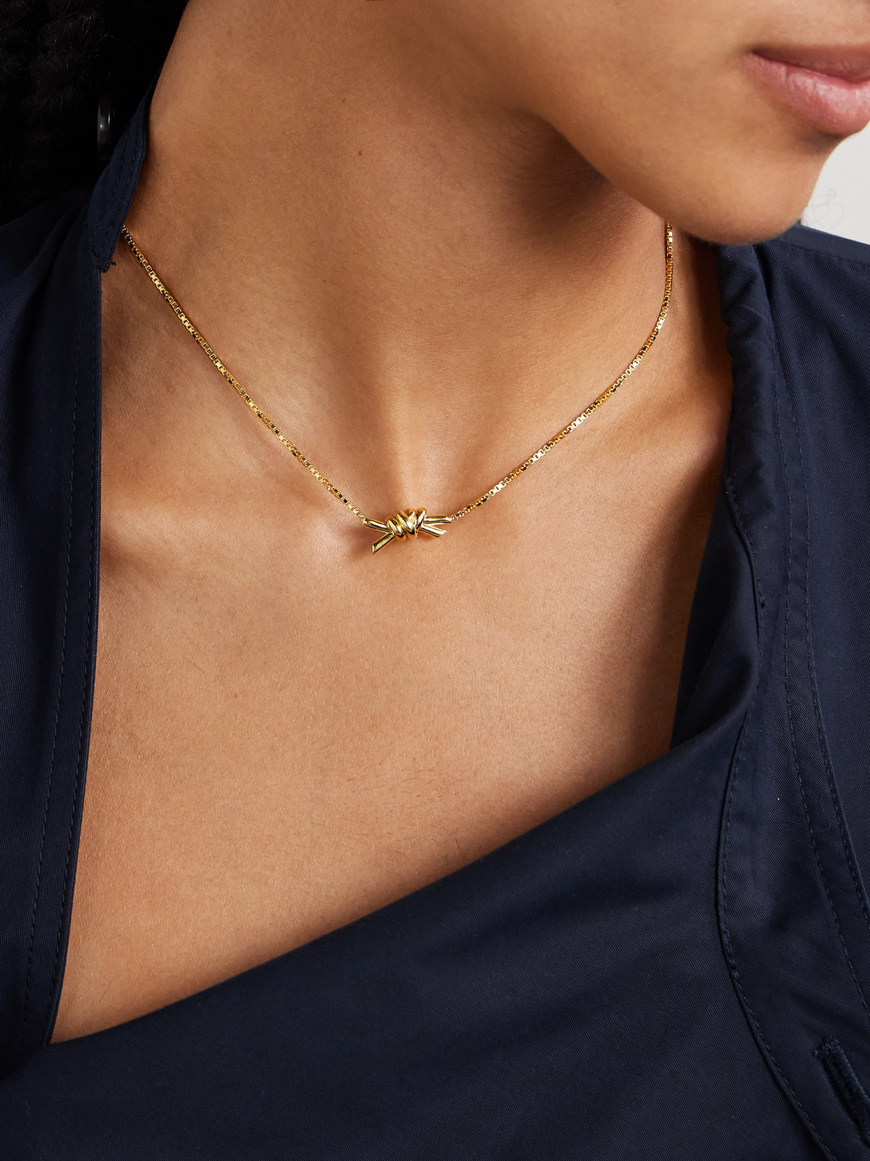 Bottega Veneta Gold-plated Necklace In Gold