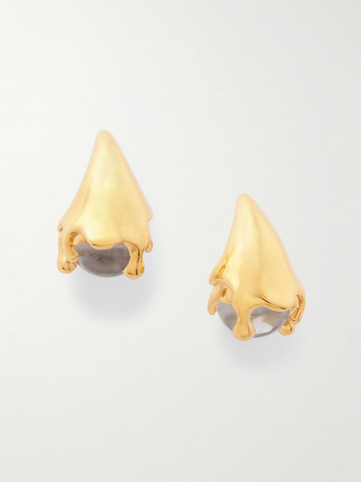 Bottega Veneta Gold-tone Quartz Earrings