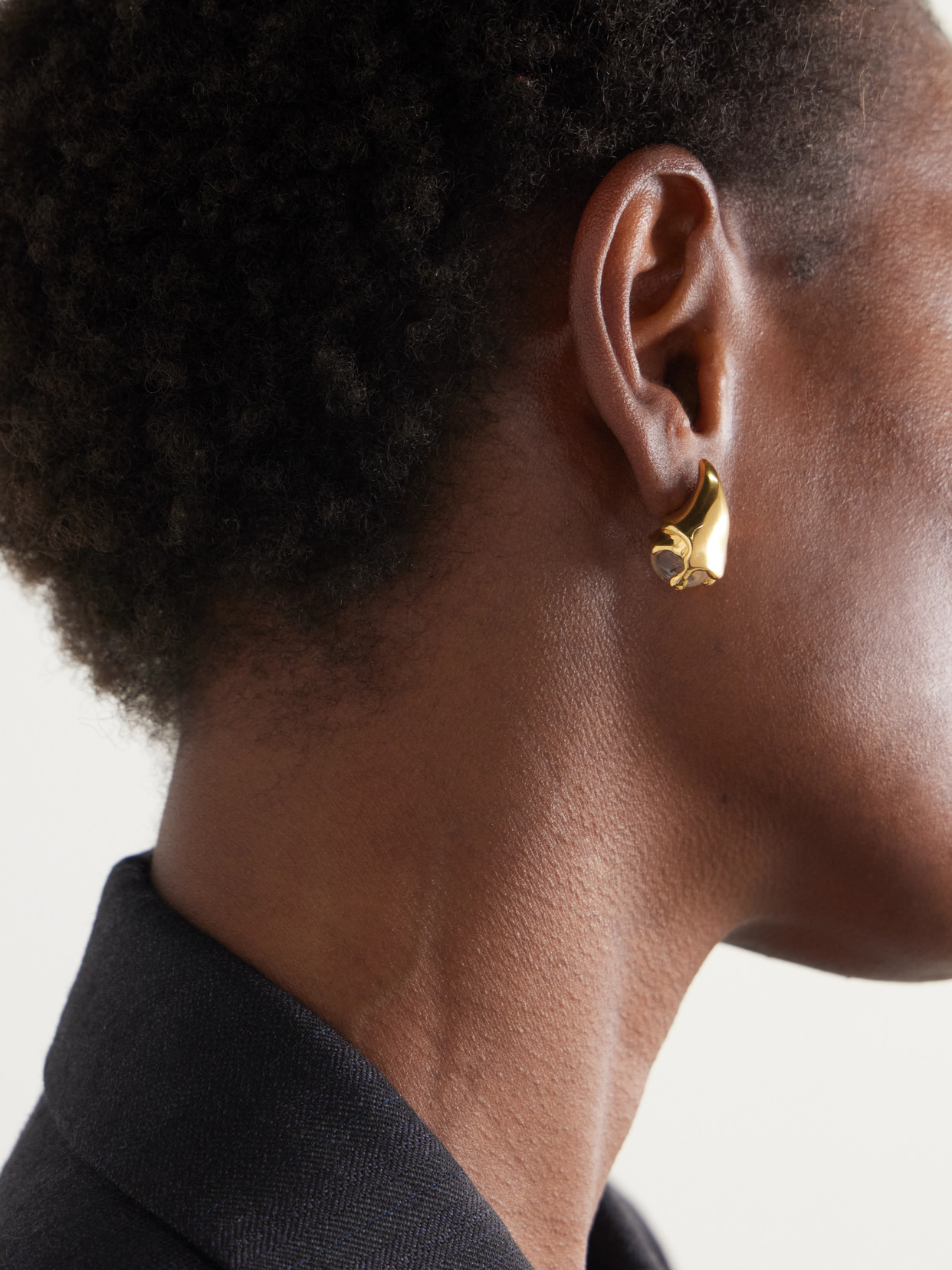 Bottega Veneta Gold-tone Quartz Earrings In Gold