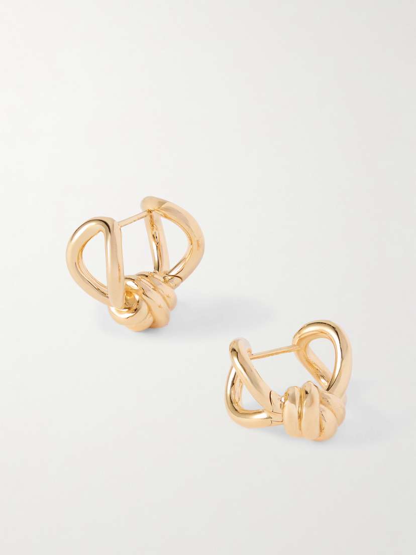 Bottega Veneta Knot Gold-plated Silver Earrings