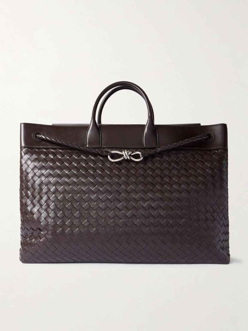 Bottega Veneta Avenue Maxi Embellished Intrecciato Leather Tote