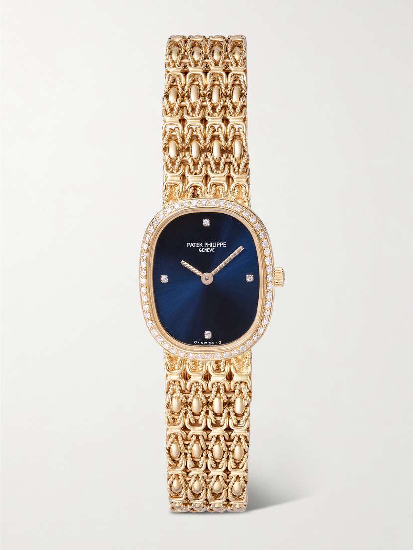 Stephanie Windsor + Patek Philippe Vintage 1970s Ellipse 22mm 18-karat Gold Diamond Watch