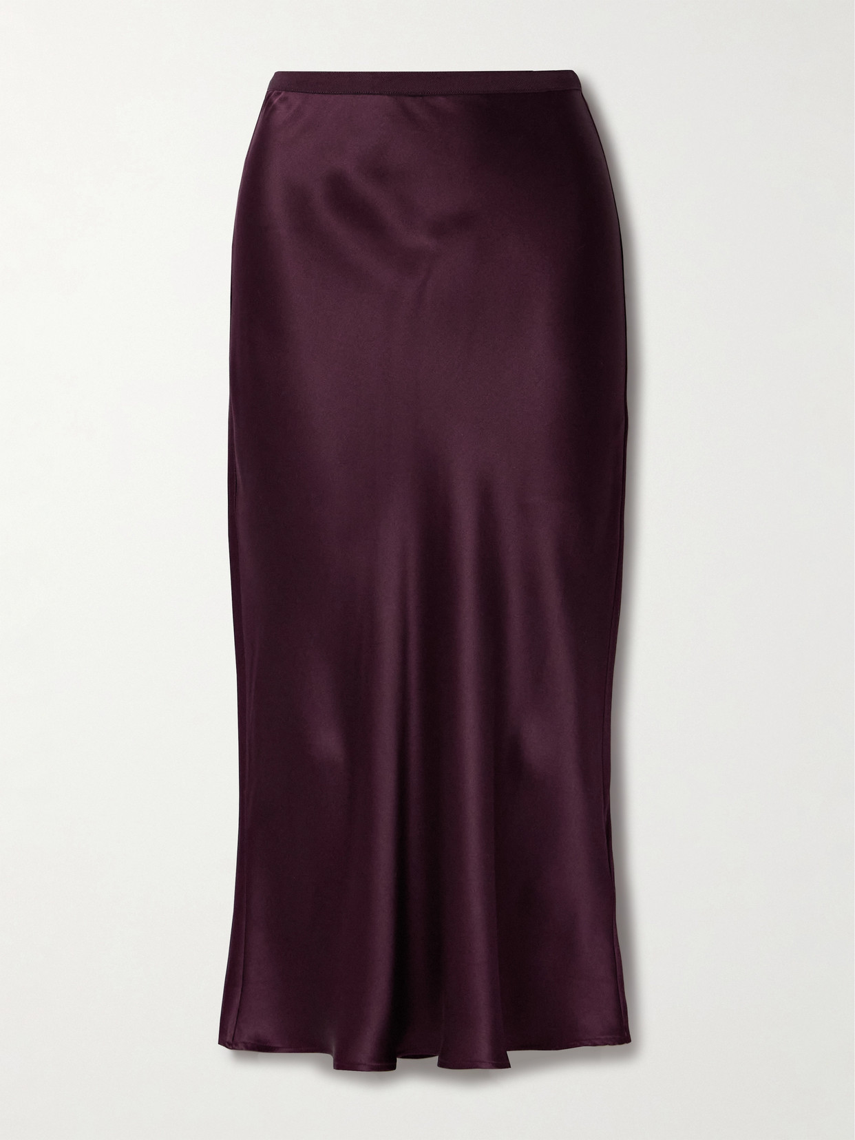 Anine Bing - Bar Silk Midi Skirt - Burgundy