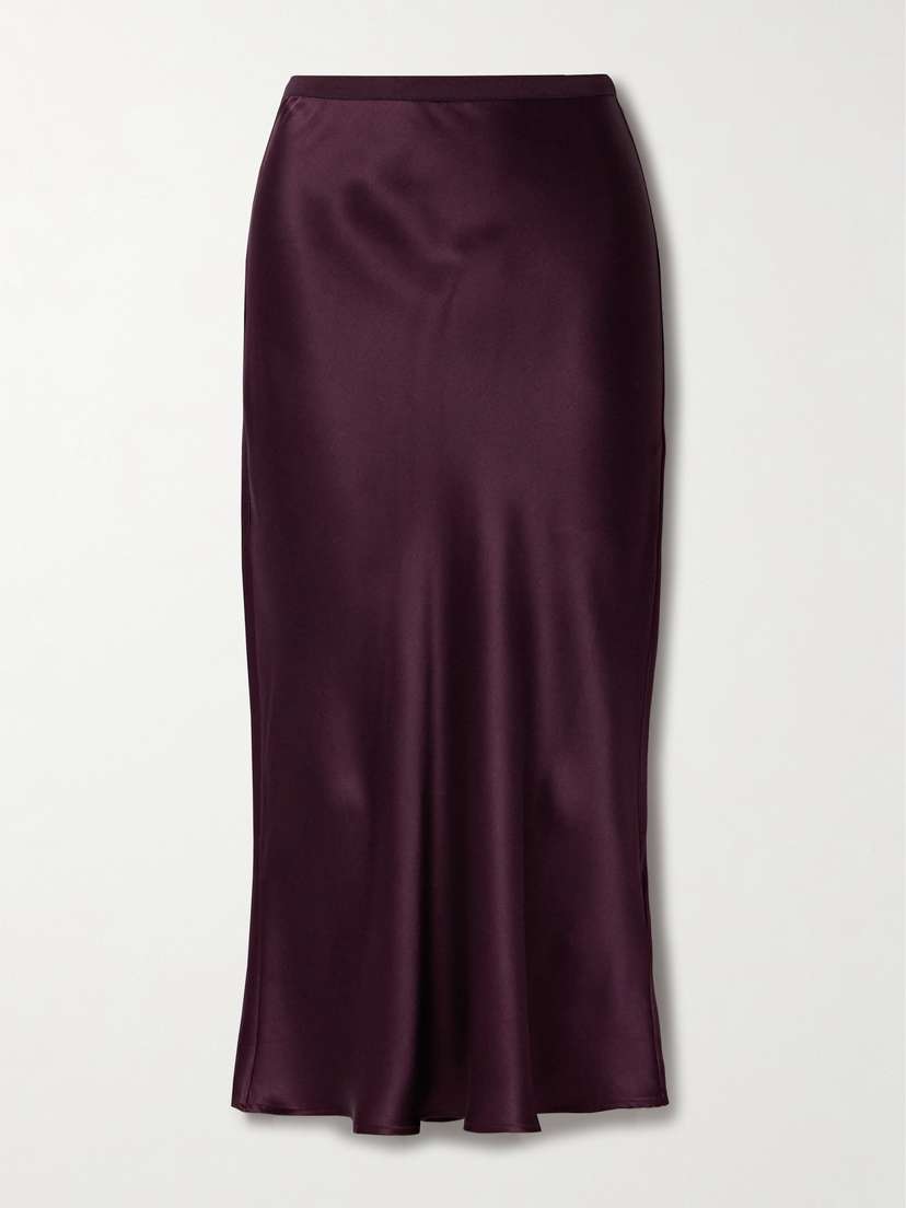 Anine Bing Bar Silk Midi Skirt