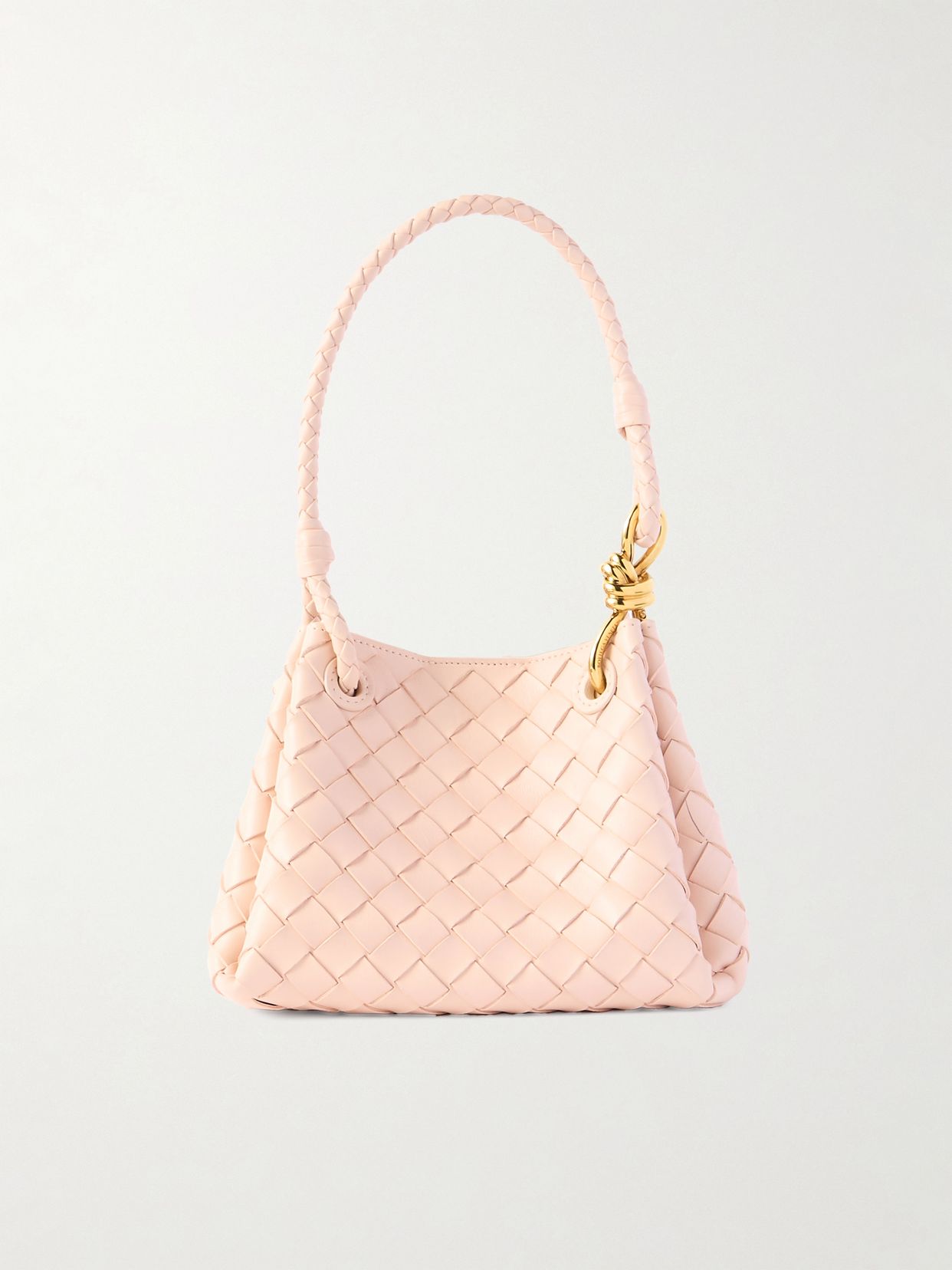 parachute small intrecciato leather shoulder bag