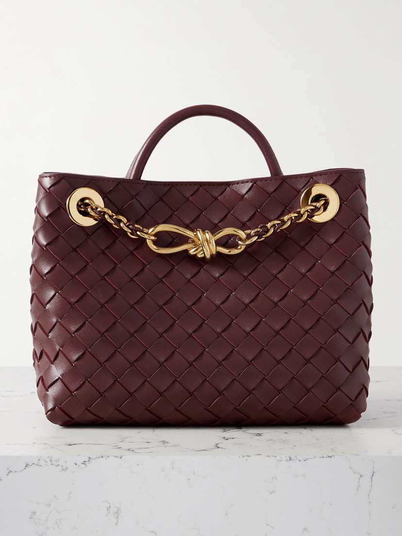 Bottega Veneta Andiamo Small Intrecciato Leather Tote