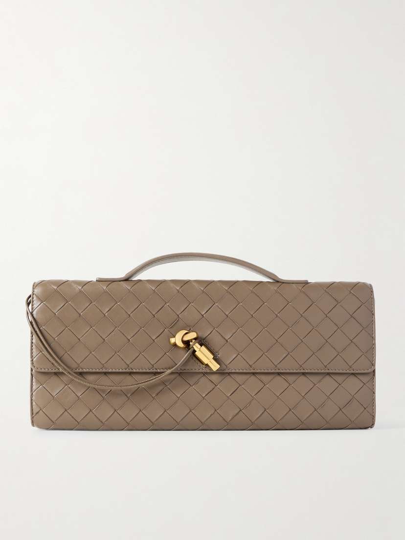 Bottega Veneta Andiamo Long Intrecciato Leather Clutch