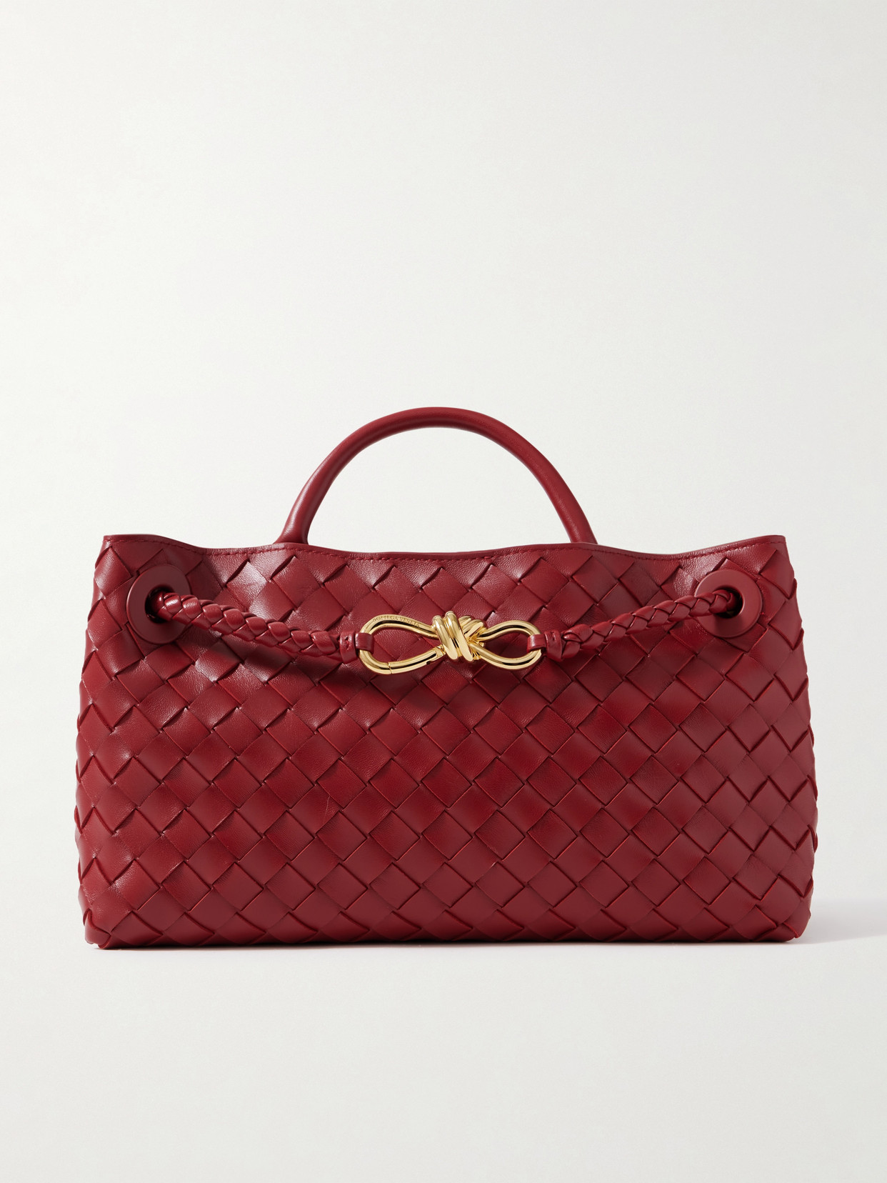 Bottega Veneta Andiamo East-west Rosewood Bag In Red