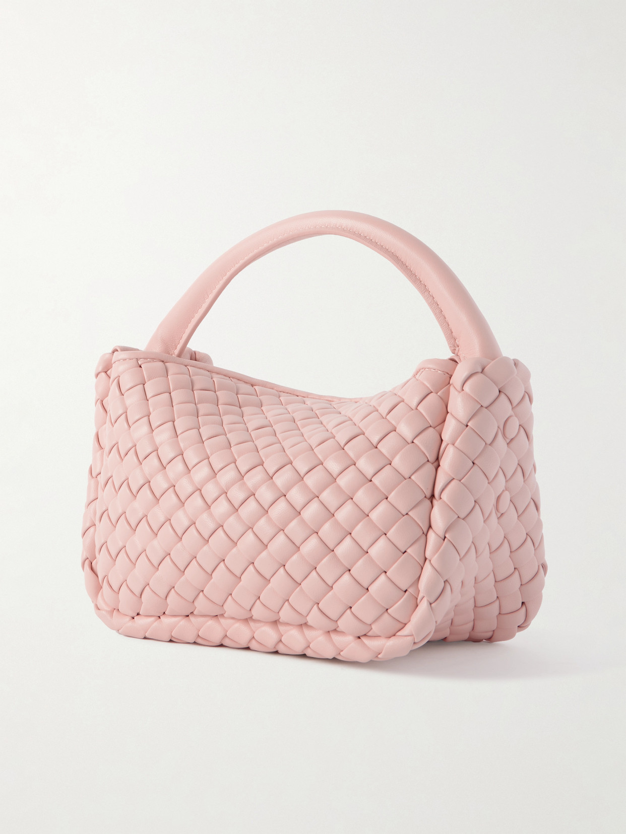Bottega Veneta Mini Intrecciato Leather Tote In Pink
