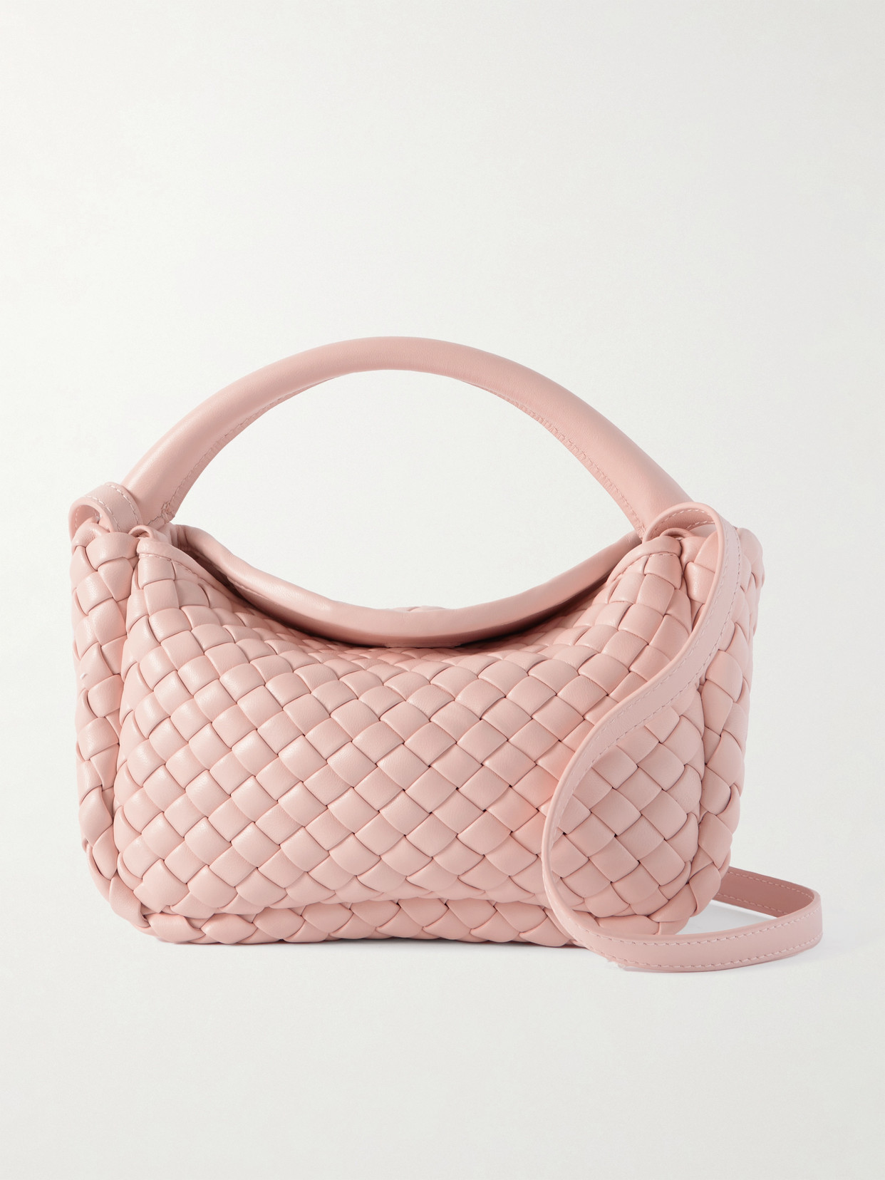 Bottega Veneta Mini Intrecciato Leather Tote In Pink