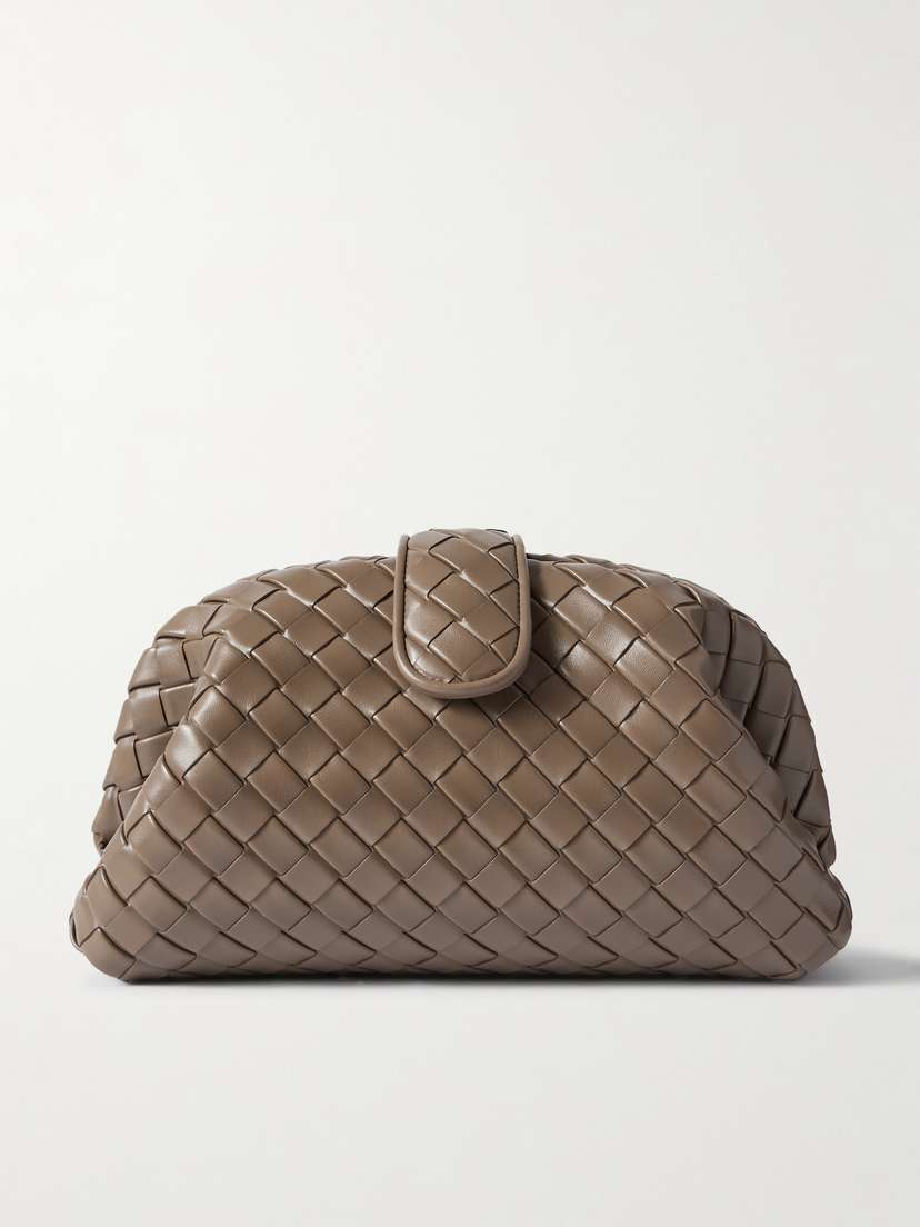 Bottega Veneta Lauren 1980 Small Intrecciato Leather Clutch